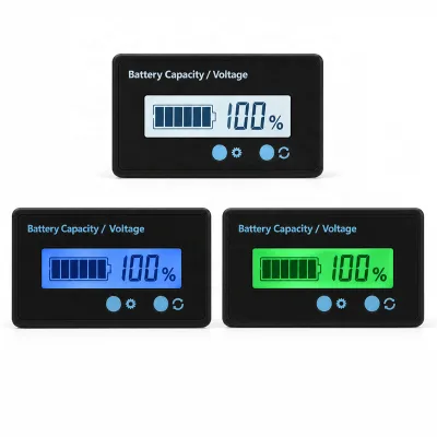 Zingear Digital Only Car Voltmeter 12V 24V 1% Accuracy Green Blue White GY-6S Display Power Indicator