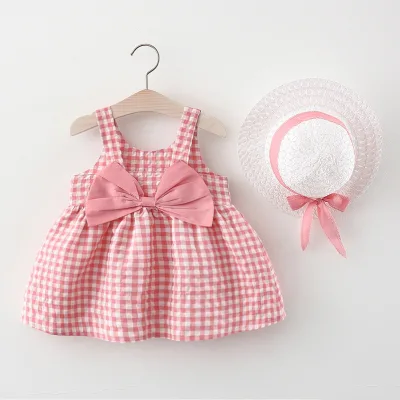 Summer Dress Clothing Toddler Dresses Wedding Sewing for Baby Girls Party Wearing With Bow-knot