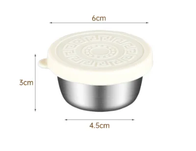 304 Cup Set Stainless Steel Sauce Container Small Condiment Containers with Lids