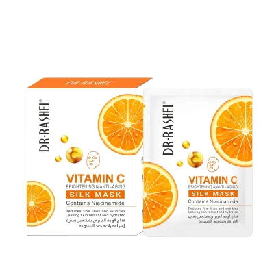 Vitamin C Silk Face Mask Firming Tightening Skin Care Face Mask Beauty Private Label Whitening Facial Mask