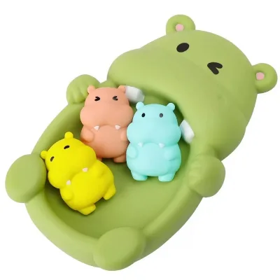 2026 Safe PVC Children's Animal Toy Assortment Shower Floating Cute Dinosaur Early Education Dabbling Bath Toy for Baby & Kids