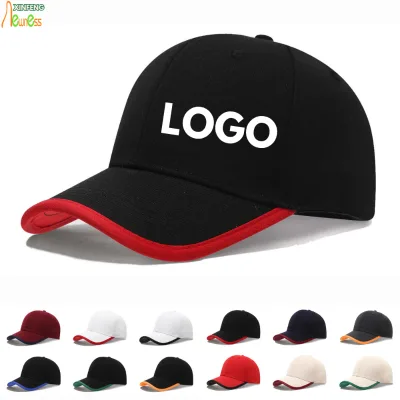 New-style Woven 6-Panel Color-Block Baseball Cap Logo Embroidery Print-Sun-Protective Adjustable for Dining-Service Work