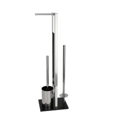 OEM ODM Stainless Steel Freestanding Bathroom Single with Toilet Brush Roll Holder