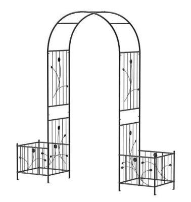 Heavy-Duty Outdoor Metal Garden Arch Easily Assembled Iron Arbor for Flowers & Weddings Decorative Outdoor Garden Arches