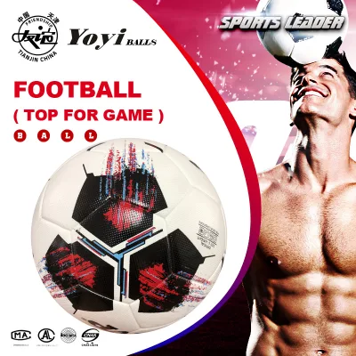 2018 the Latest New Design Thermal Bonded High Grade PU Leather ( Same Famous AD ) Soccer Ball Ok for the Best Competition Use