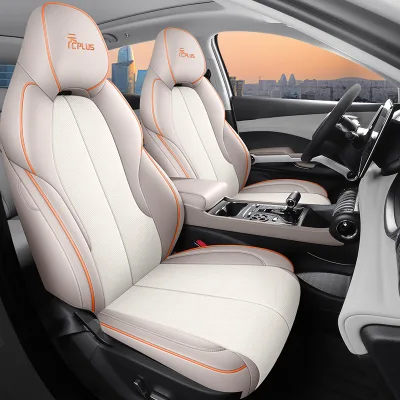 Custom Fit Leather Car Seat Covers for BYD Qin PLUS 2022-2024 Original Pattern Full Set All Season Auto Seat Covers