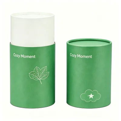 Custom Rigid Paperboard Packaging Box for Bottles Cylinders Embossing Matt Lamination UV Coating Recycled Gift Box