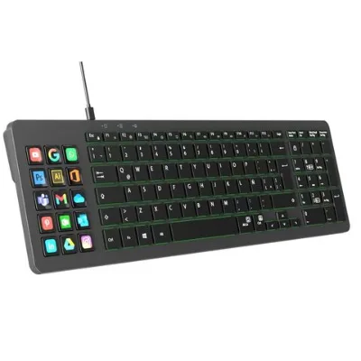 Stream Dock Full Keyboard---15Customizable LED shortcut keys and the whole full membrane keyboard