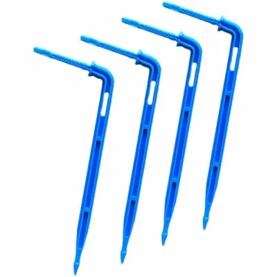 DaringFish Blue Curved Arrow Dripper for 3/5mm Hose Garden Plant Pot Irrigation Drip Irrigation Arrow Dripper