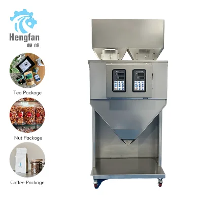 Industrial Double Head Food Filling Machine Candy Tea Coffee Bean Grain Nut Weighing Filling Machine Automatic Food Filler