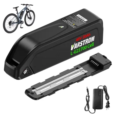 Varstrom Haiyue 36V 20Ah Electric Bicycle Battery Downtube Lithium Battery Pack 720Wh 21700 Cell 30A BMS with 3A Charger