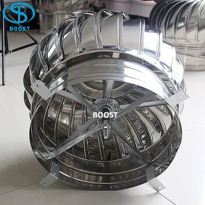 Stainless Steel Non-Power Wind Turbine Roof Exhaust Fan OEM Ball Bearing Weatherproof for Poultry House Workshop Ventilation