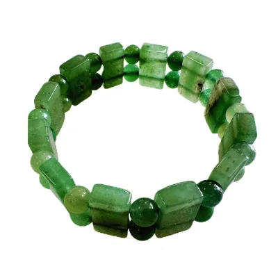 wholesale good price green color undyed natural stone bracelet original jade jewelry
