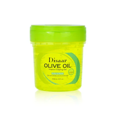 Olive Oil Strong Hold Styling Gel With Vitamin E All Hair Types Hair Gloss Shine Moisturizing Hair Jam Styling Gel for Men