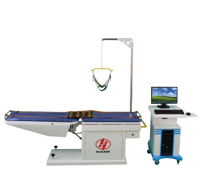 Electric Cervical and Lumbar Traction Bed Aluminum Alloy White HUAXIN HXY-V