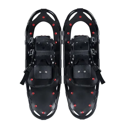 Light Weight Snowshoes with Toe Box EVA Padded Ratchet Binding Heel Lift Flexible Pivot Bar Durable Back Strap