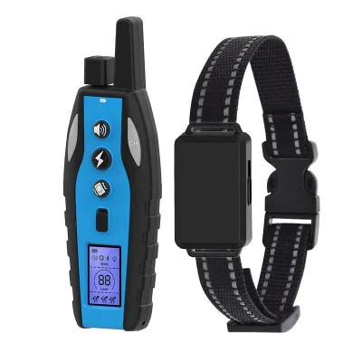 Smart Remote-control Dog Training Collar with Mild Electric Shock and Bark Inhibition ABS Material