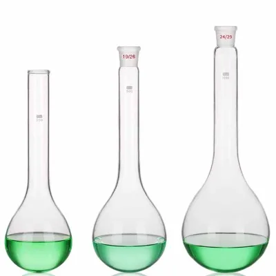 Lab Glass Kjeldahl Nitrogen Fixing Flask Smooth Mouth Long Neck Ground Standard Mouth Distillation Flask Eggplant Shaped Flask