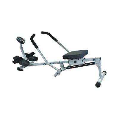 Foldable Iron Rower Exercise Rowing Machine with Hydraulic Cylinder Adjusted Indoor Use Durable Eco-Friendly