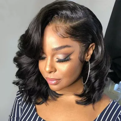 Hot Sale 4x4 Transparent Lace Body Wave Bob Wig 210% Density Vietnamese 100% Human Hair Factory Wholesale Price