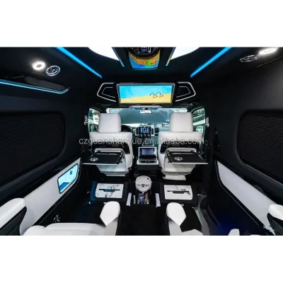 29-inch Ceiling TV Luxury Car Seat and Sofa Bed Customized Bathroom  for 2024 New Hiace