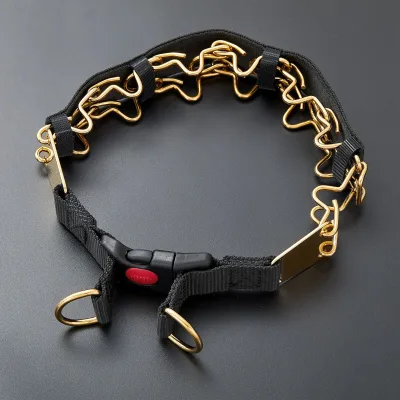 Stainless Steel Padded Solid Rivet Polyester Nylon Training Prong Pinch Neck Collar
