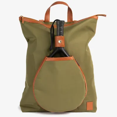 Fashionable 15 Inch Nylon Padel Backpack Functional Sport Bag with Toiletry Bag for Men and Women