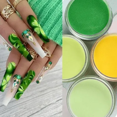 Professional Fast Drying Multicolor Acrylic Powder & Dipping Powder 2 in 1 Odorless Nail Powder for Nail Salon