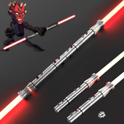 Darth Maul Saber Color Change Lightsaber Light-Up Toy Star Saber Wars Flashing Toy for Cosplay Party Luminous Stick Laser Sword