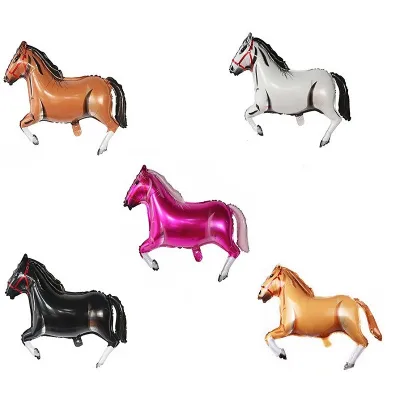 Wholesale Horse Racing Festival Theme Animal Balloons Horse Shape Foil Balloon for Birthday Party Decoration Newyear