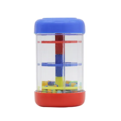 Rain Sound Cylinder Toy Plastic Rain Stick with Hourglass Sounds for Parent-Child Sensory Education