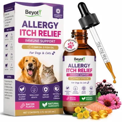 OEM/ODM Allergy Relief Liquid Dog Itch Relief and Anti-itch Support Dog Immune Health Supplement