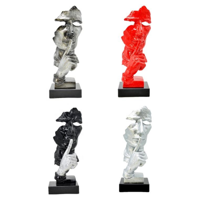 Abstract Face Sculpture Home Decoration Keep Silence Modern Sculpture Artistic Statues