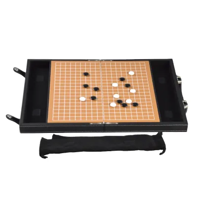 Classic Luxury Leather Suitcase Chess International Chinese Weiqi Chinese Go Game Set