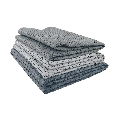 Grey Felt Fabric with Floral Perforations, Decorative Felt Material for Home Decoration