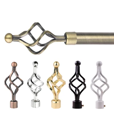 New Custom Style Concise Curtain Pole Finial Head Home Decoration Popular Series Curtain Rod Accessories Customizable Curtain