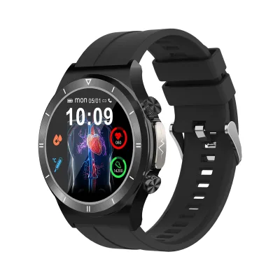 Cheap T30 ECG Smart Watch, Round Design 1.39inch Display Heart Rate Monitoring BT Phone Call APP Hband