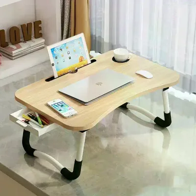 Factory Directly New Bed Desk Folding Table Wholesale Wooden Folding Laptop Table Portable Bed Table