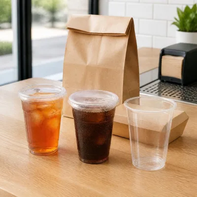 Disposable PP Clear Cups for Iced Drinks and Soda Convenience Store Cold Beverage Cups Wholesale Bulk