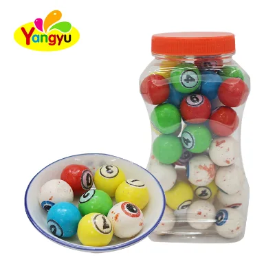 Novelty Billiard Ball Shaped Fruit Bubble Gum Jar Snack