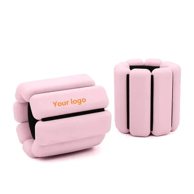 Wholesale Custom Logo Silicone Wrist & Ankle Weights Adjustable Arm Legs Bracelet and Band with Logo
