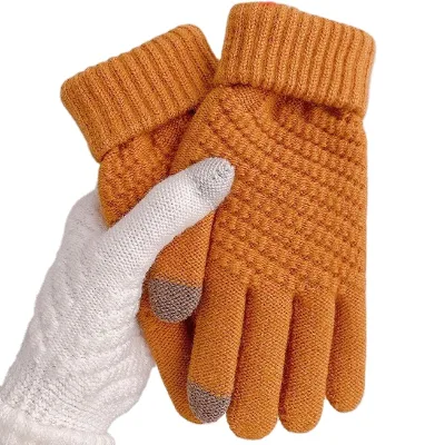 Cute Pineapple Pattern Cotton Gloves Female Fashionable Winter Cycling Outdoor Sports Mittens Warm Cold Weather Children