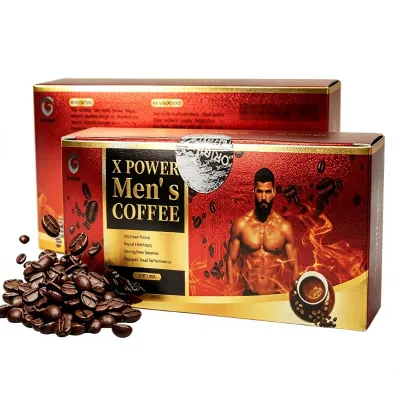 Hot Selling Private Label Custom Logo Box Natural Plant Extract Male Daily Health Instant Coffee Drink Maca Coffee