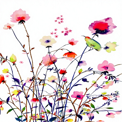 Printed Lavender Wildflowers Diary