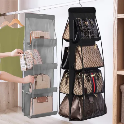360 Degree Rotation Hanging Closet Organizer Purse Handbag Storage Nurse Organizer Bag Hanger Premium Hanging Closet Organizer