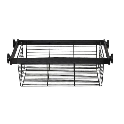 High Quality Pull Out Clothes Storage Basket Metal Kitchen Adjustable Clothes Storage Basket