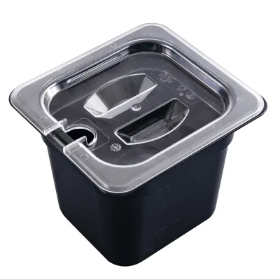 New Design 1/6 GN Pan Stainless Steel Restaurant Equipment Clear Polycarbonate GN Pan for Home Kitchen Hotel for Chafing Dish