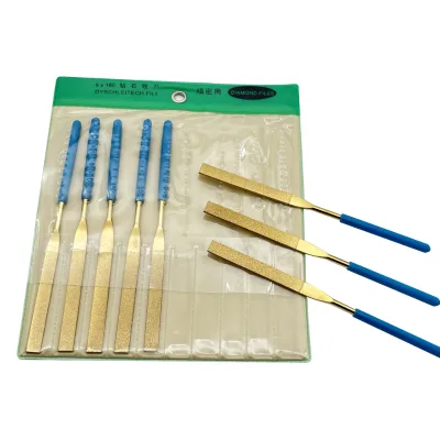 High Quality Lapping Hand Tools Diamond Coated Flat File Set Needle File Tool Set Polishing Tools