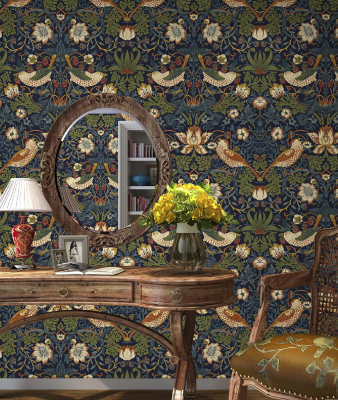 American Style Wallpaper Waterproof Wallpaper for Living Room PVC Coating Wall Paper