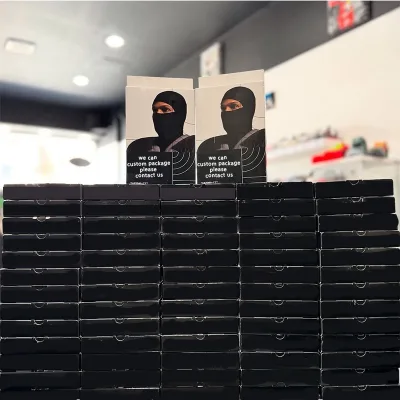 Wholesale Knitted Full Face Cover Sublimated Balaclava Ski Mask Skiing Face Mask for Men and Women with Box and Sticker